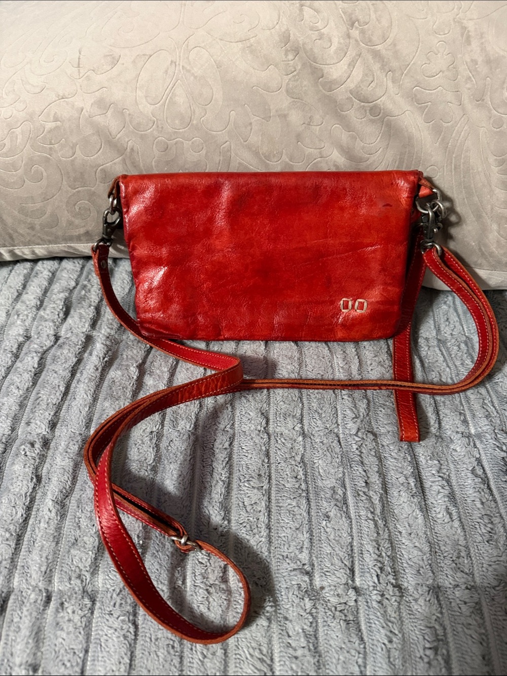 Bed Stu Leather Cadence Wallet Wristlet Crossbody Bag Flamingo Rustic